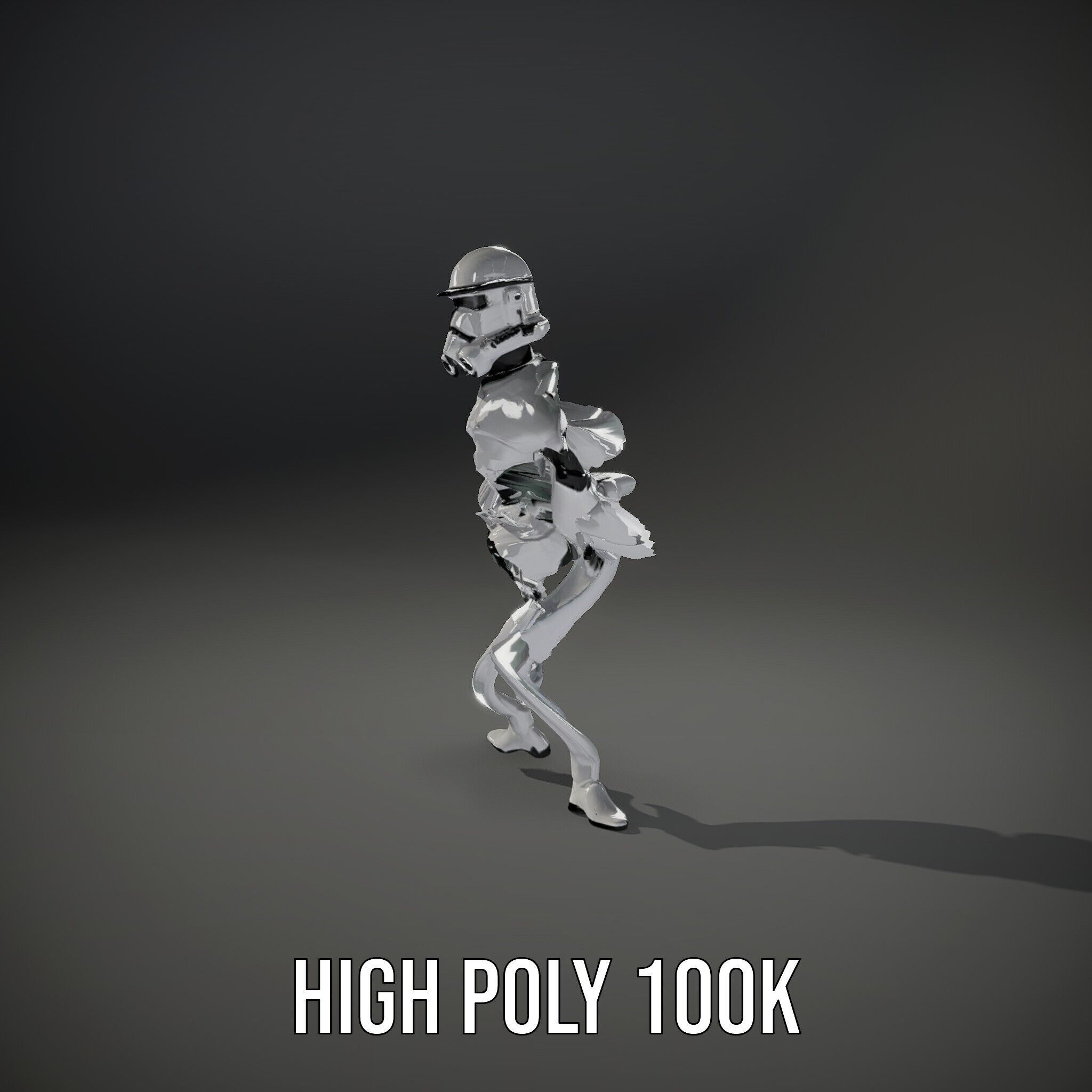 Modified SciFi Soldier Rigged and Animated Character Model Low-poly 3D model_16