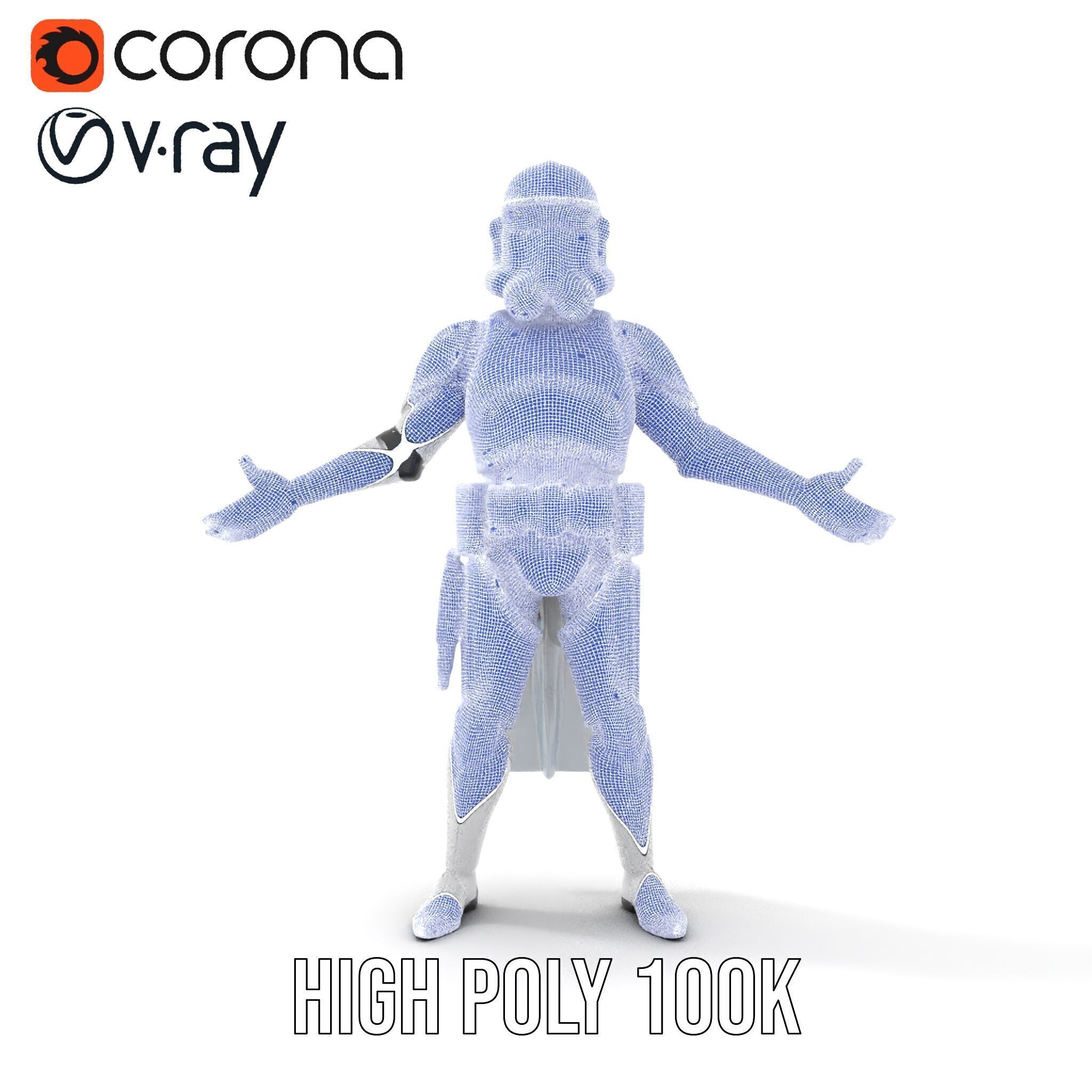 Modified SciFi Soldier Rigged and Animated Character Model Low-poly 3D model_36