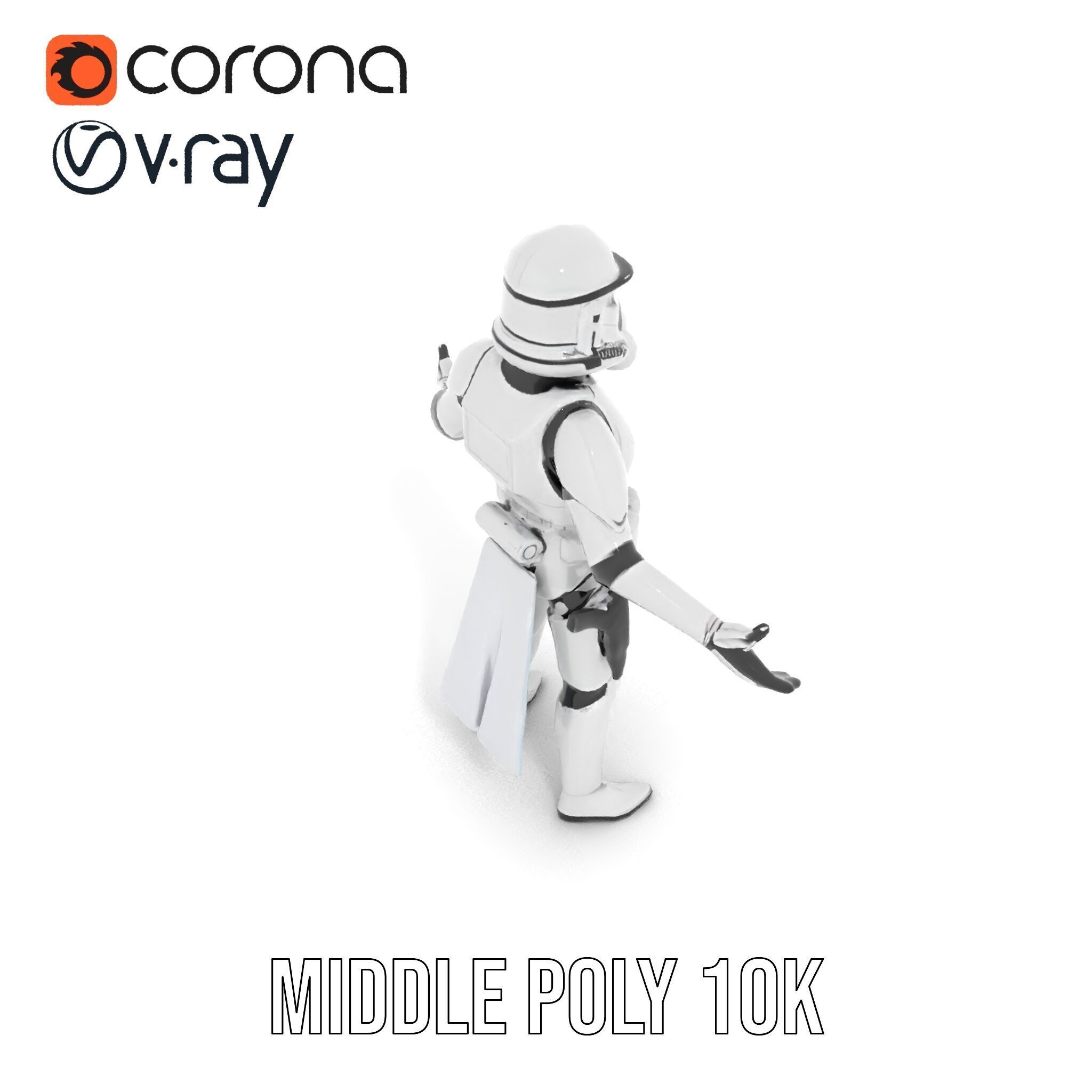 Modified SciFi Soldier Rigged and Animated Character Model Low-poly 3D model_33