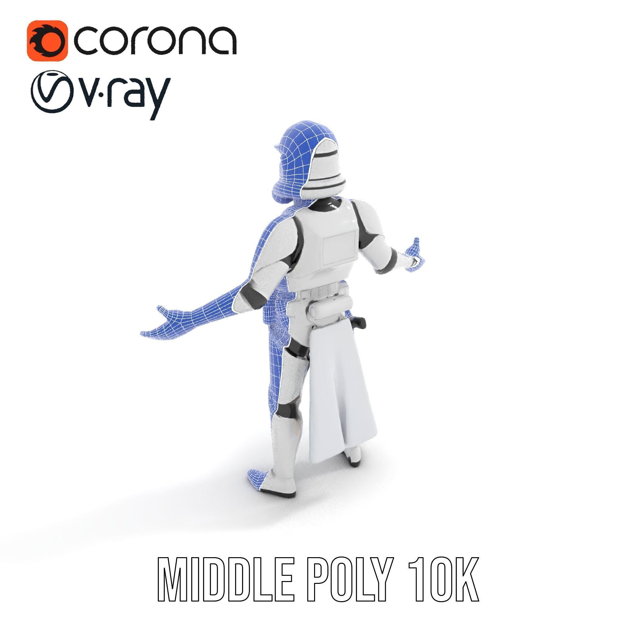 Modified SciFi Soldier Rigged and Animated Character Model Low-poly 3D model_30