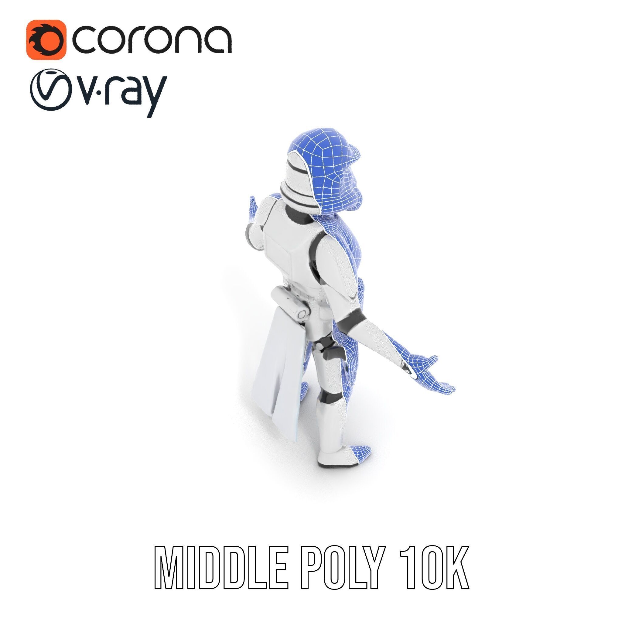 Modified SciFi Soldier Rigged and Animated Character Model Low-poly 3D model_19