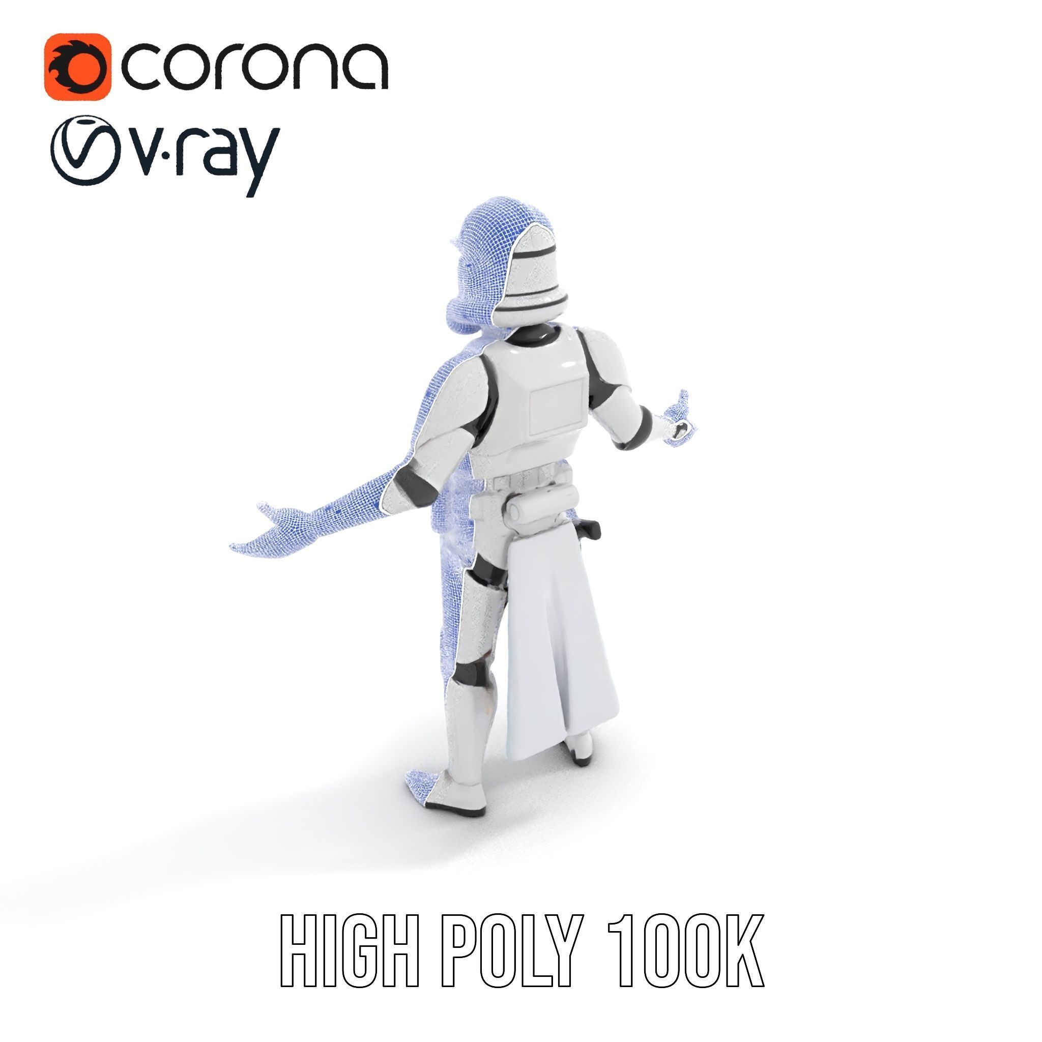 Modified SciFi Soldier Rigged and Animated Character Model Low-poly 3D model_32