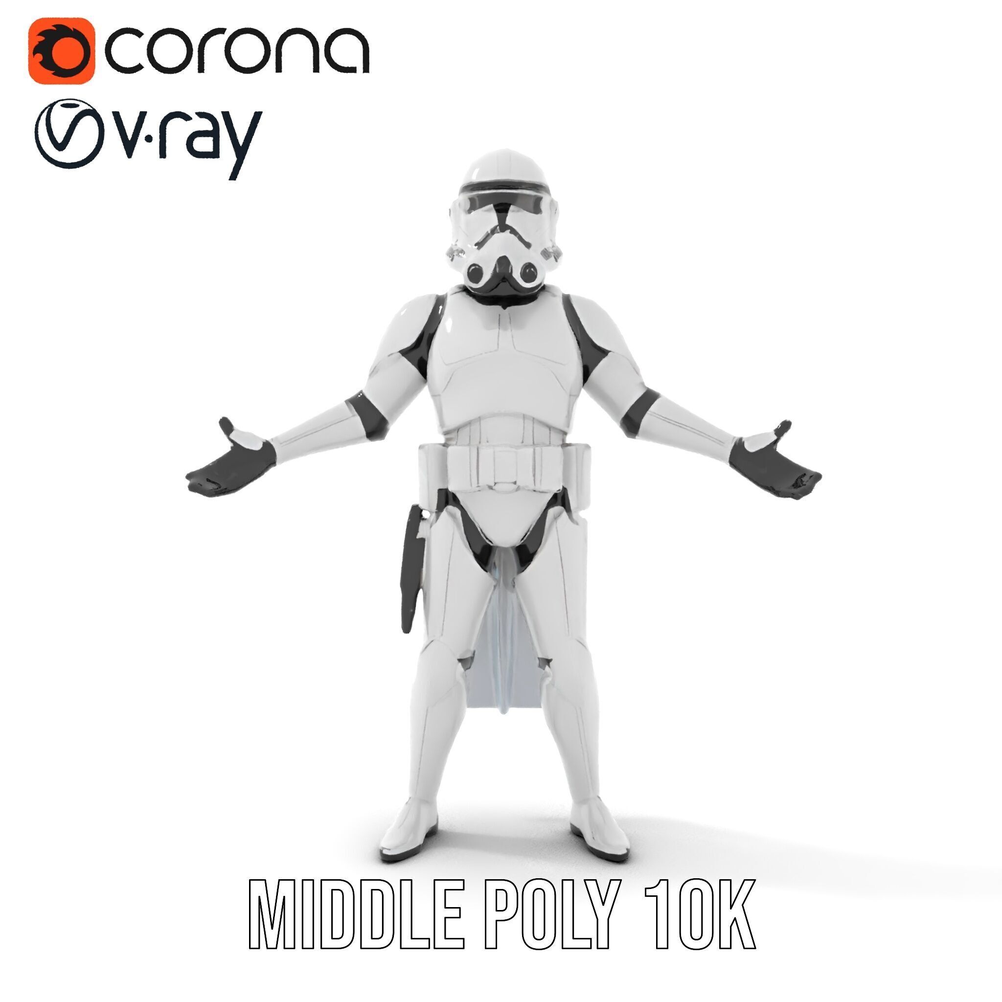 Modified SciFi Soldier Rigged and Animated Character Model Low-poly 3D model_28