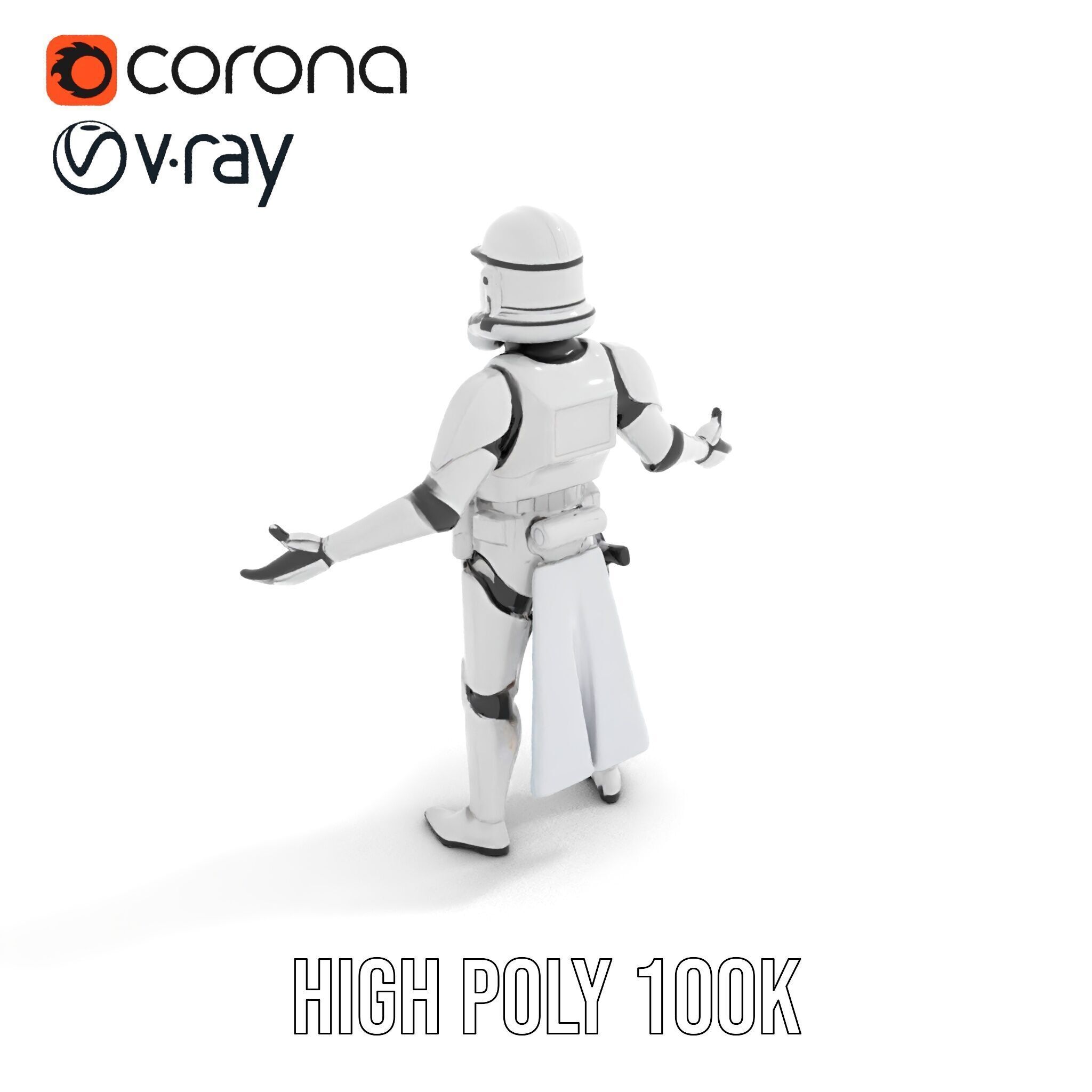 Modified SciFi Soldier Rigged and Animated Character Model Low-poly 3D model_13