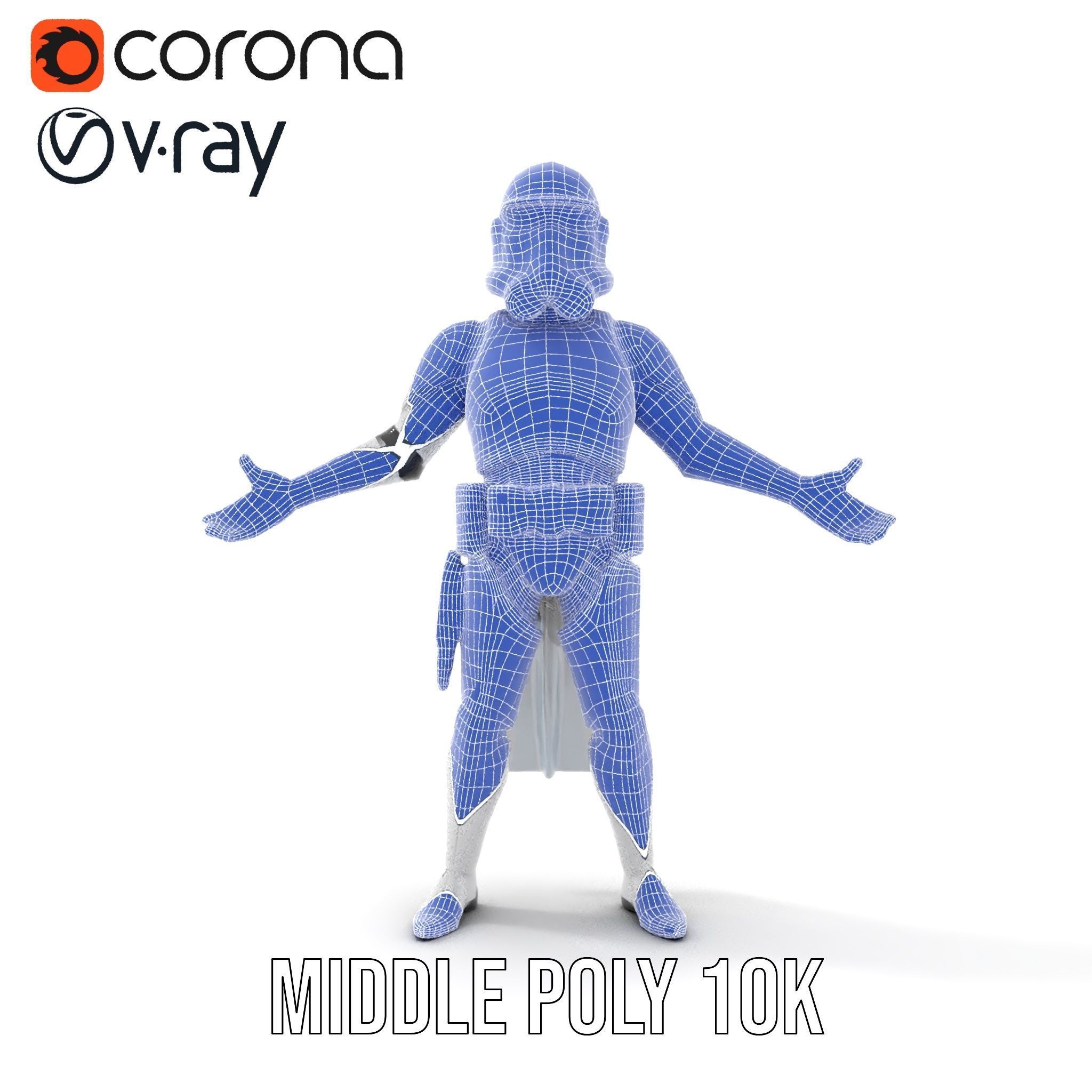 Modified SciFi Soldier Rigged and Animated Character Model Low-poly 3D model_22