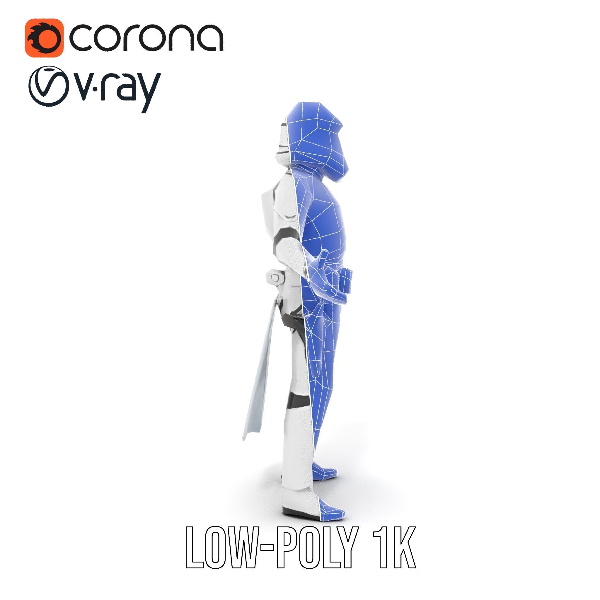 Modified SciFi Soldier Rigged and Animated Character Model Low-poly 3D model_12