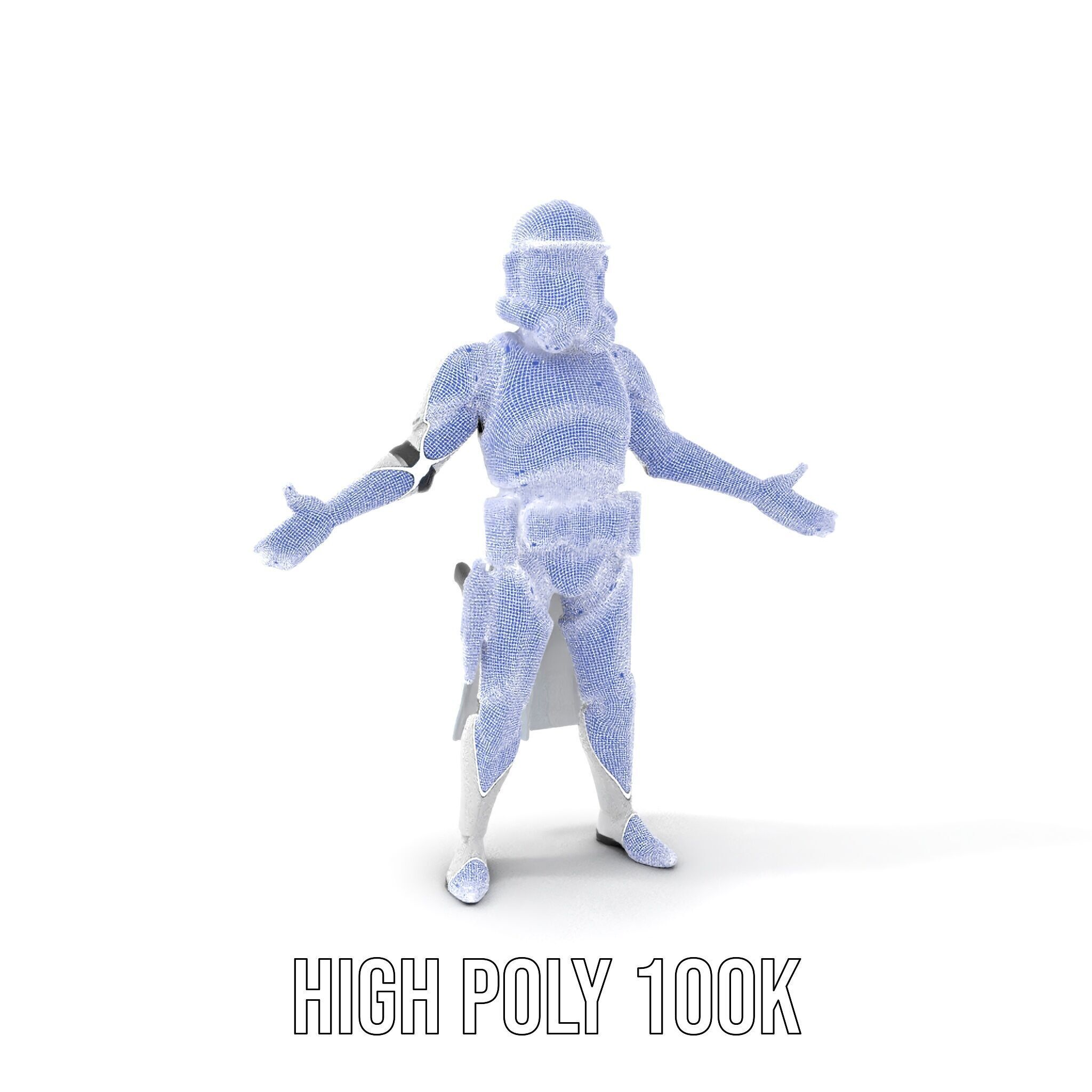 Modified SciFi Soldier Rigged and Animated Character Model Low-poly 3D model_5
