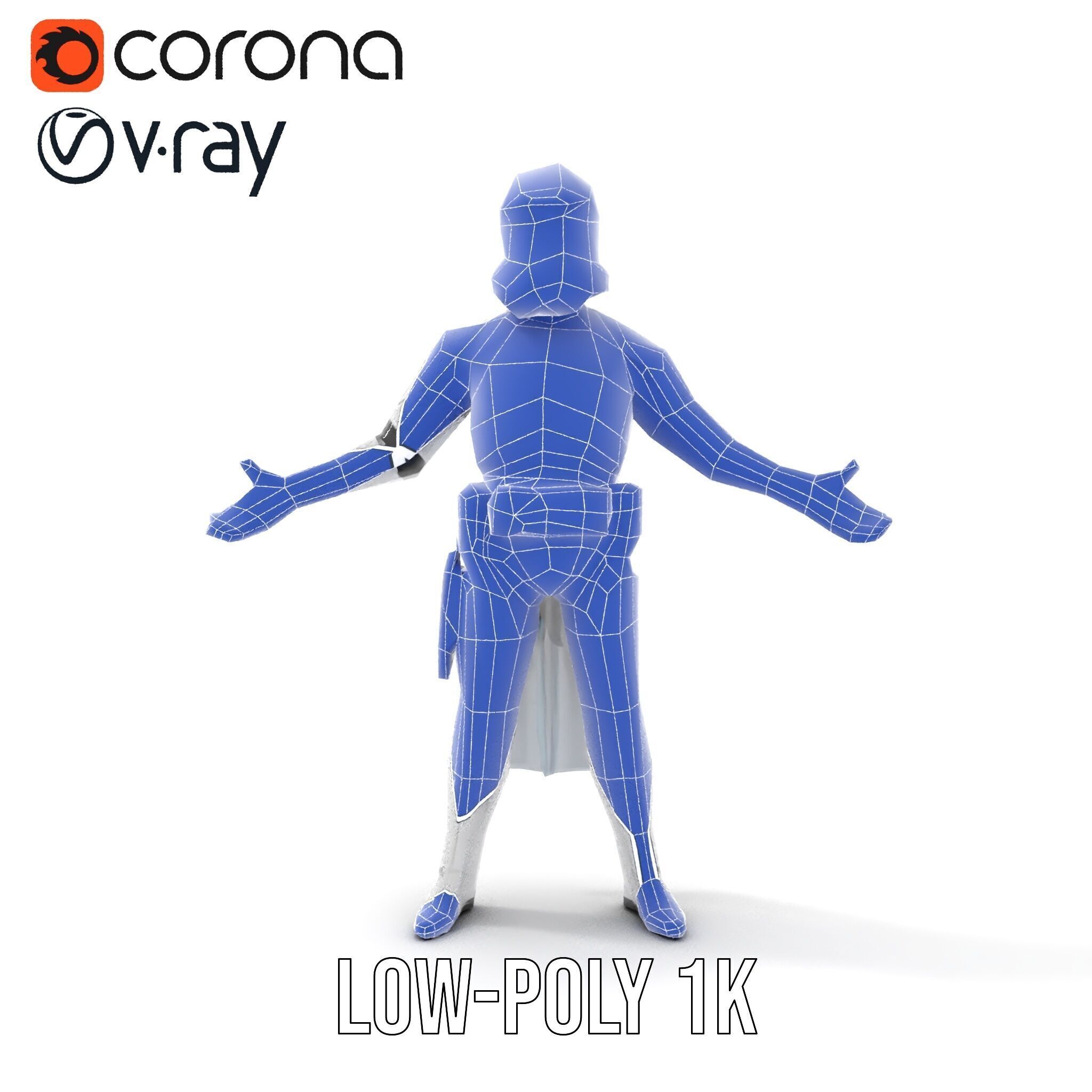 Modified SciFi Soldier Rigged and Animated Character Model Low-poly 3D model_31