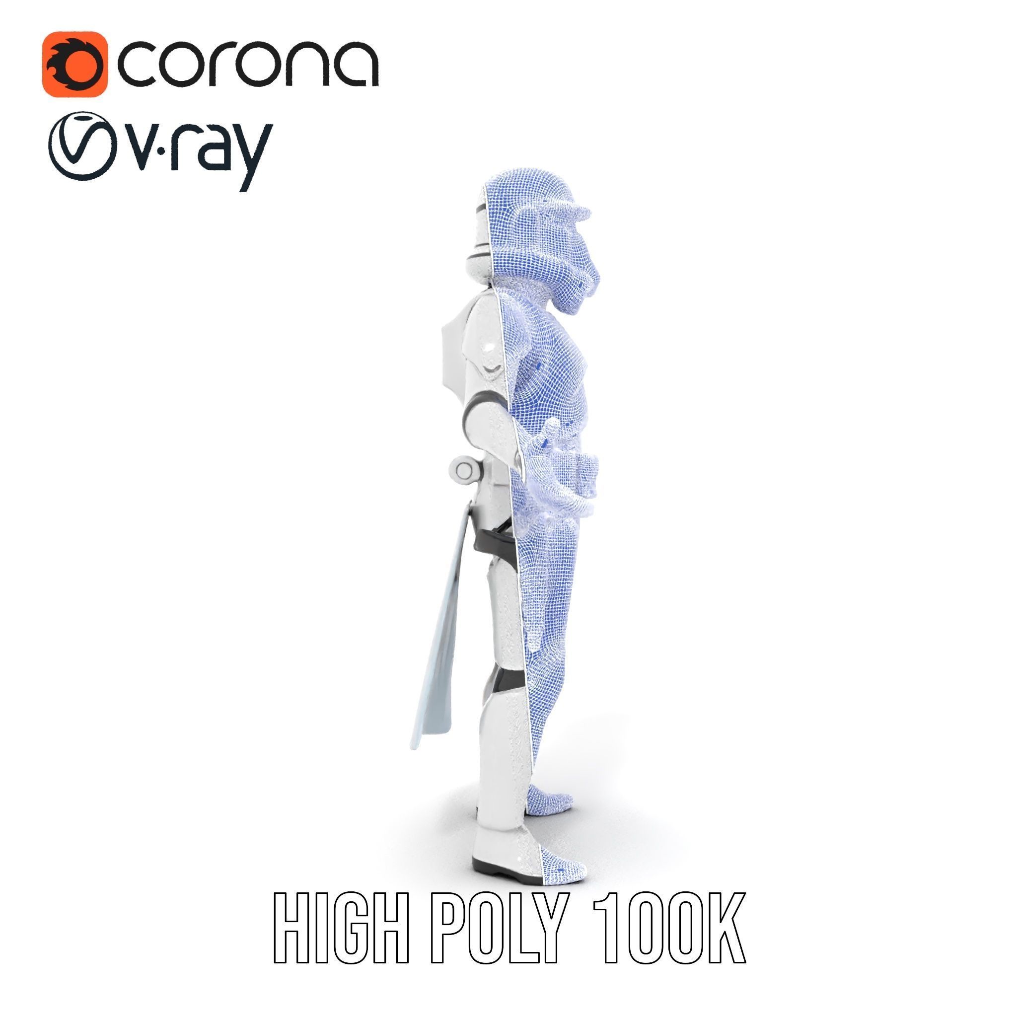 Modified SciFi Soldier Rigged and Animated Character Model Low-poly 3D model_37