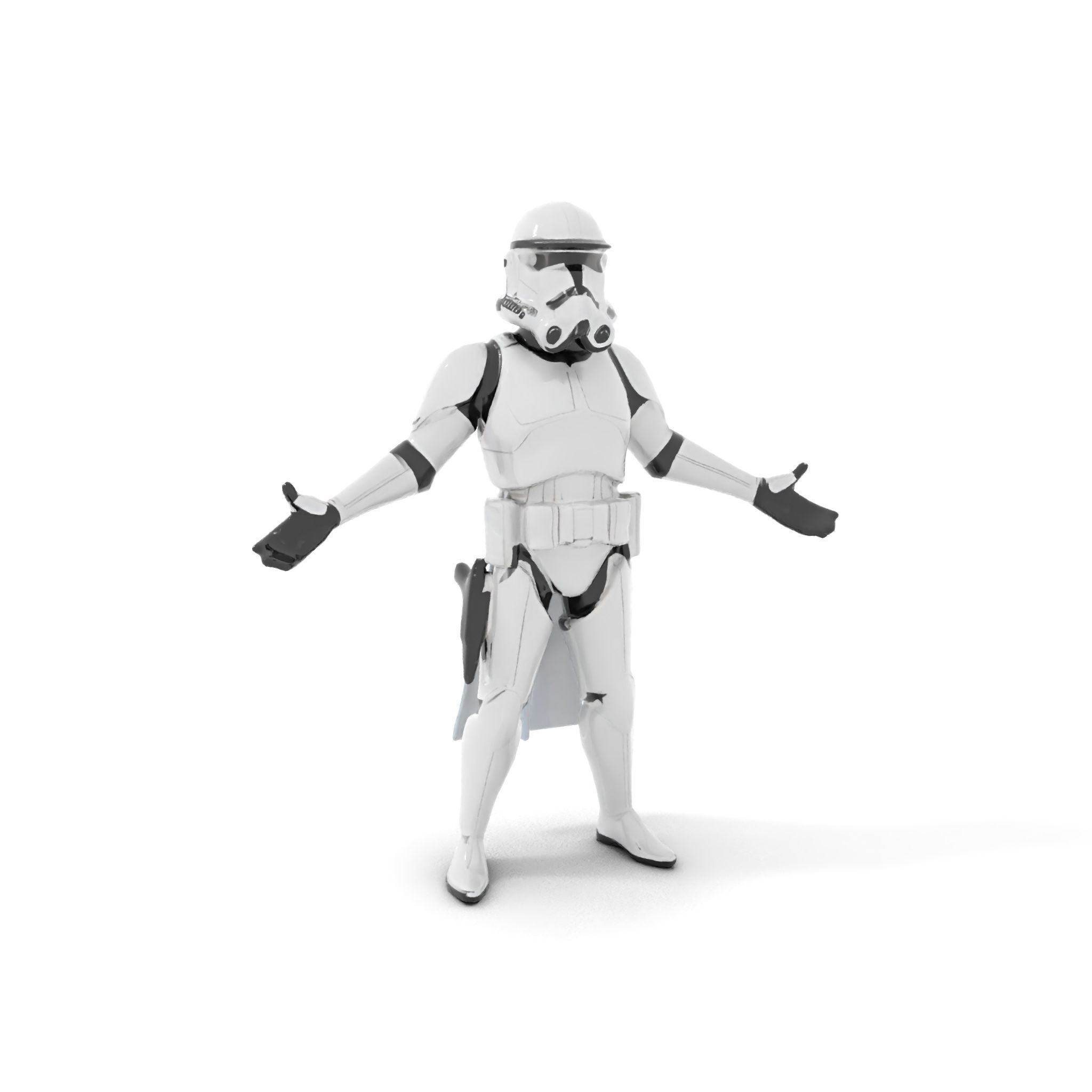Modified SciFi Soldier Rigged and Animated Character Model Low-poly 3D model_11