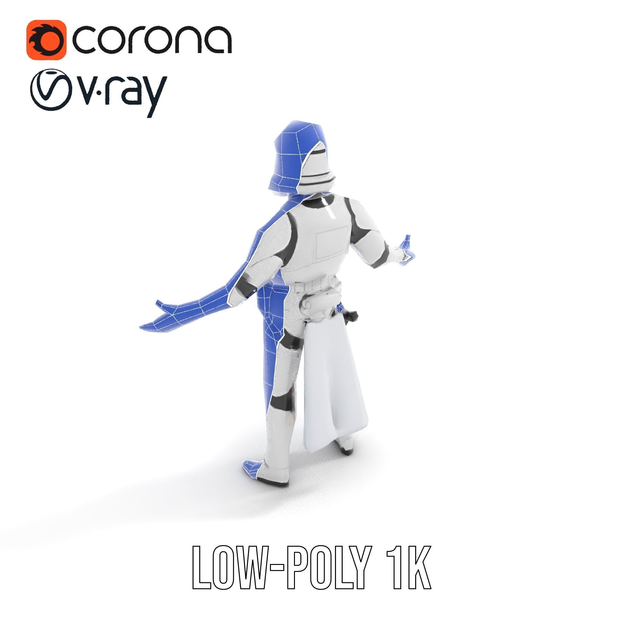 Modified SciFi Soldier Rigged and Animated Character Model Low-poly 3D model_20