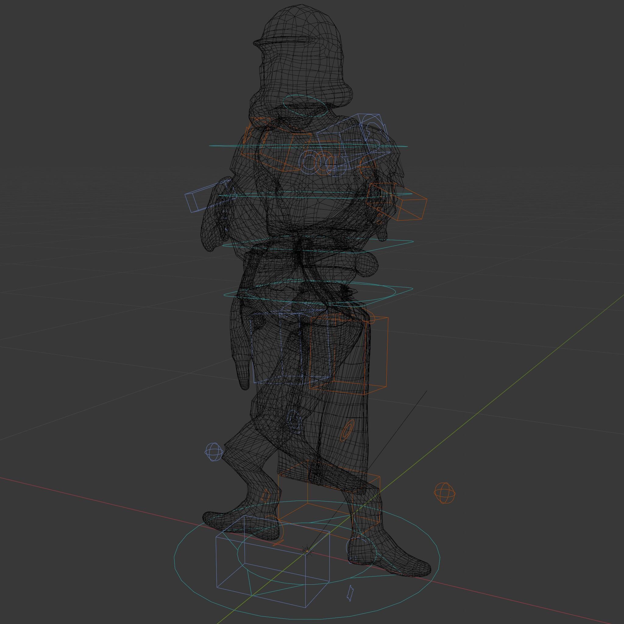 Modified SciFi Soldier Rigged and Animated Character Model Low-poly 3D model_7