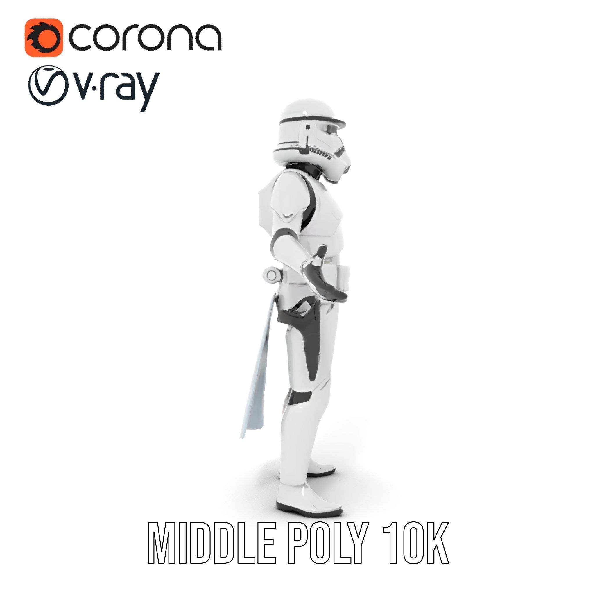 Modified SciFi Soldier Rigged and Animated Character Model Low-poly 3D model_14