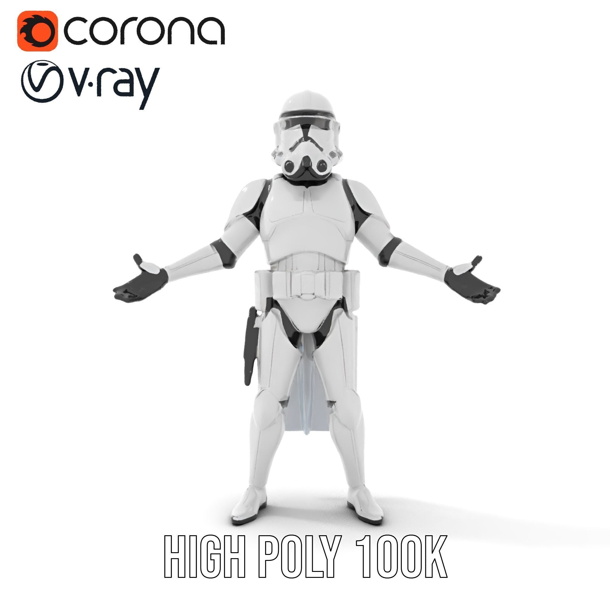 Modified SciFi Soldier Rigged and Animated Character Model Low-poly 3D model_10