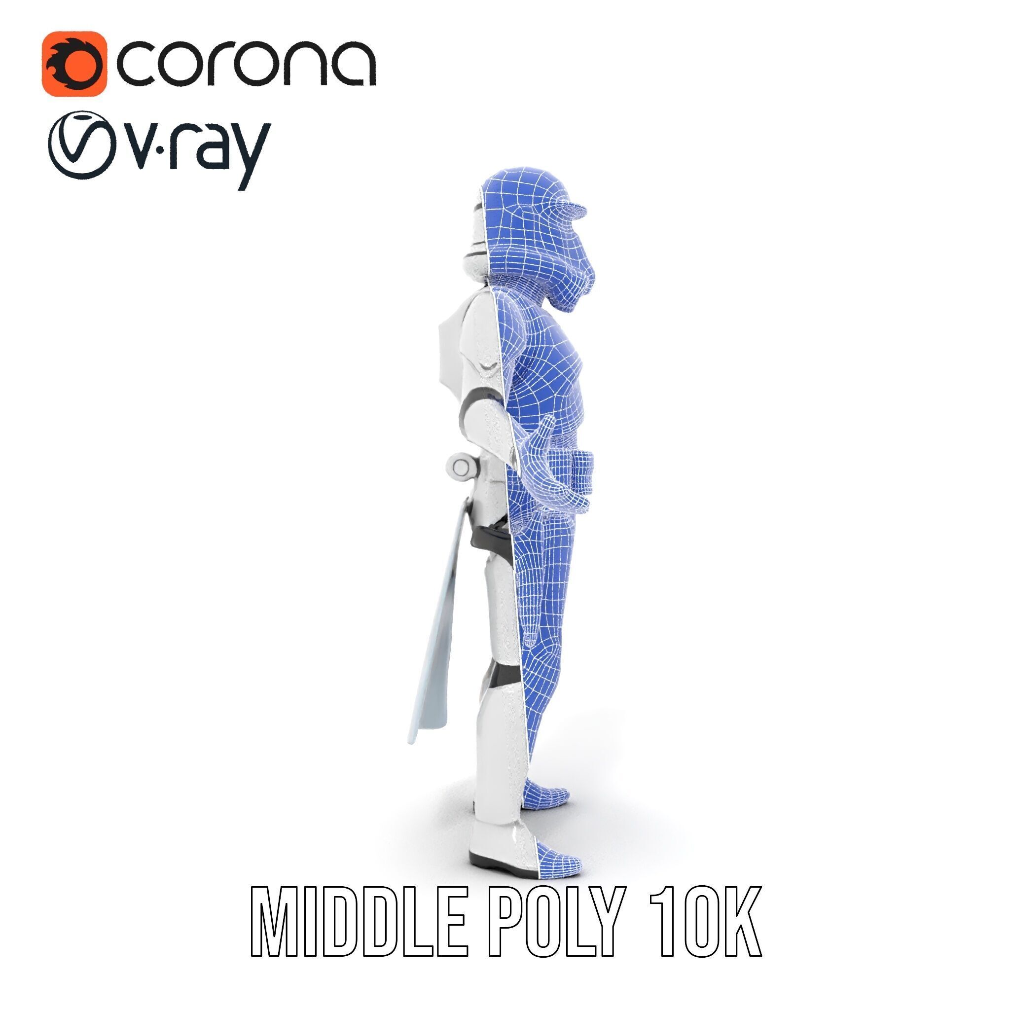 Modified SciFi Soldier Rigged and Animated Character Model Low-poly 3D model_35