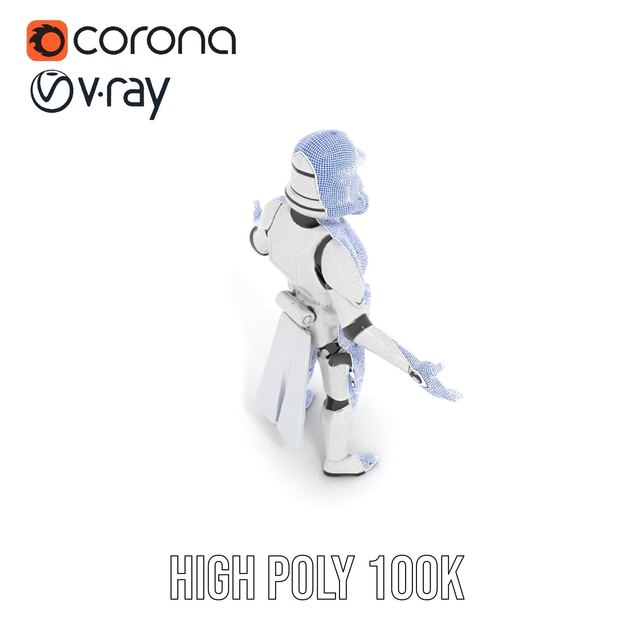 Modified SciFi Soldier Rigged and Animated Character Model Low-poly 3D model_34