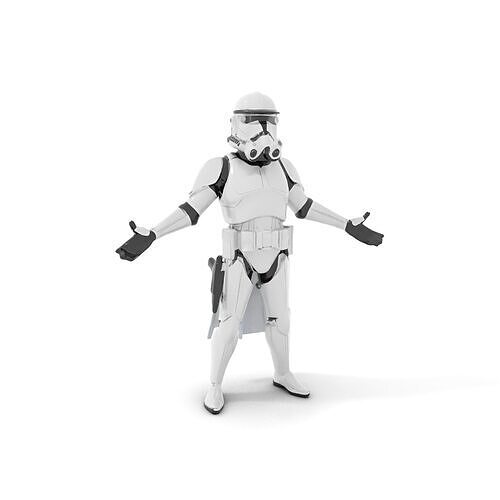 Modified SciFi Soldier Rigged and Animated Character Model Low-poly 3D model