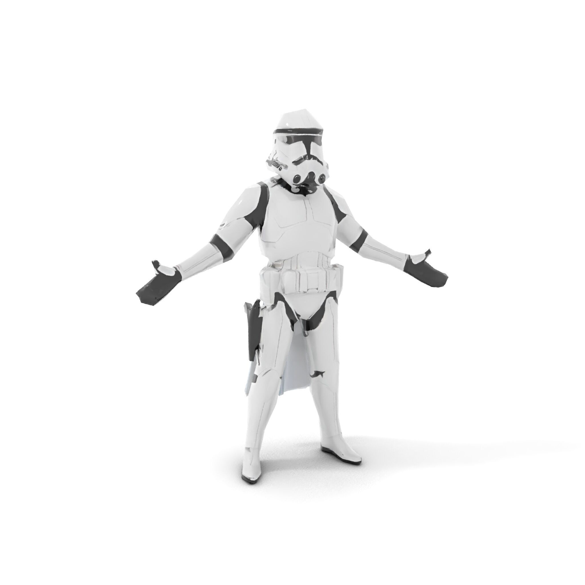 Modified SciFi Soldier Rigged and Animated Character Model Low-poly 3D model_9