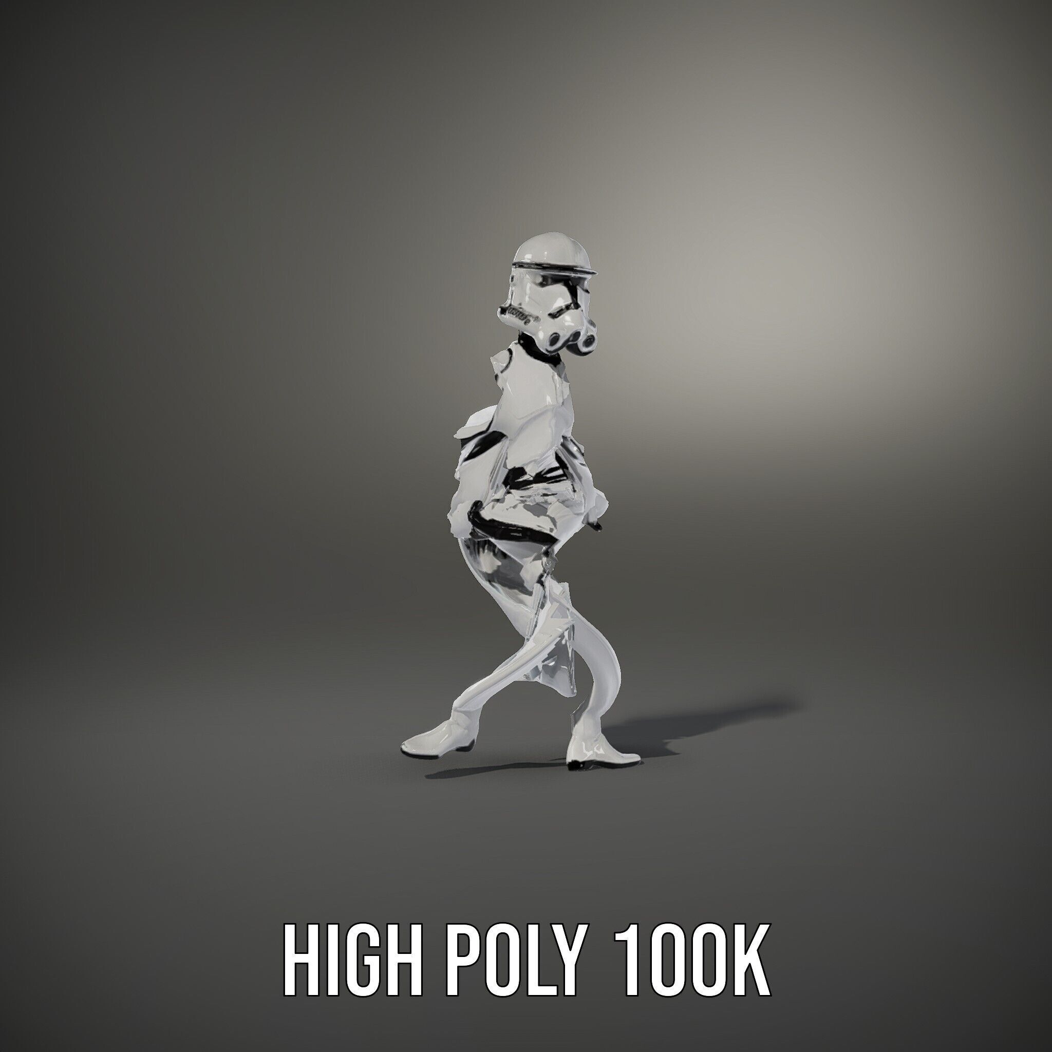 Modified SciFi Soldier Rigged and Animated Character Model Low-poly 3D model_27