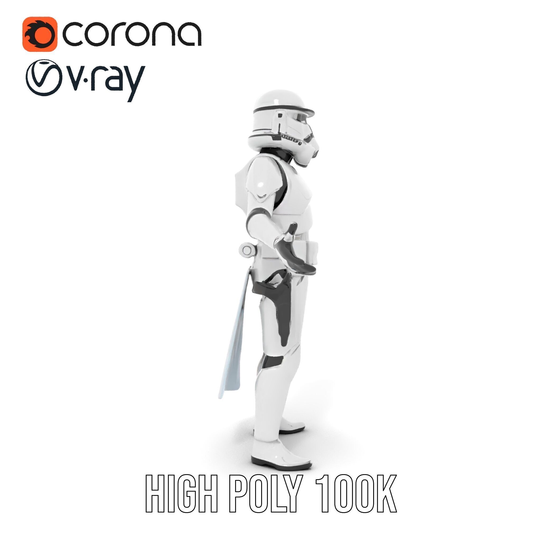 Modified SciFi Soldier Rigged and Animated Character Model Low-poly 3D model_24