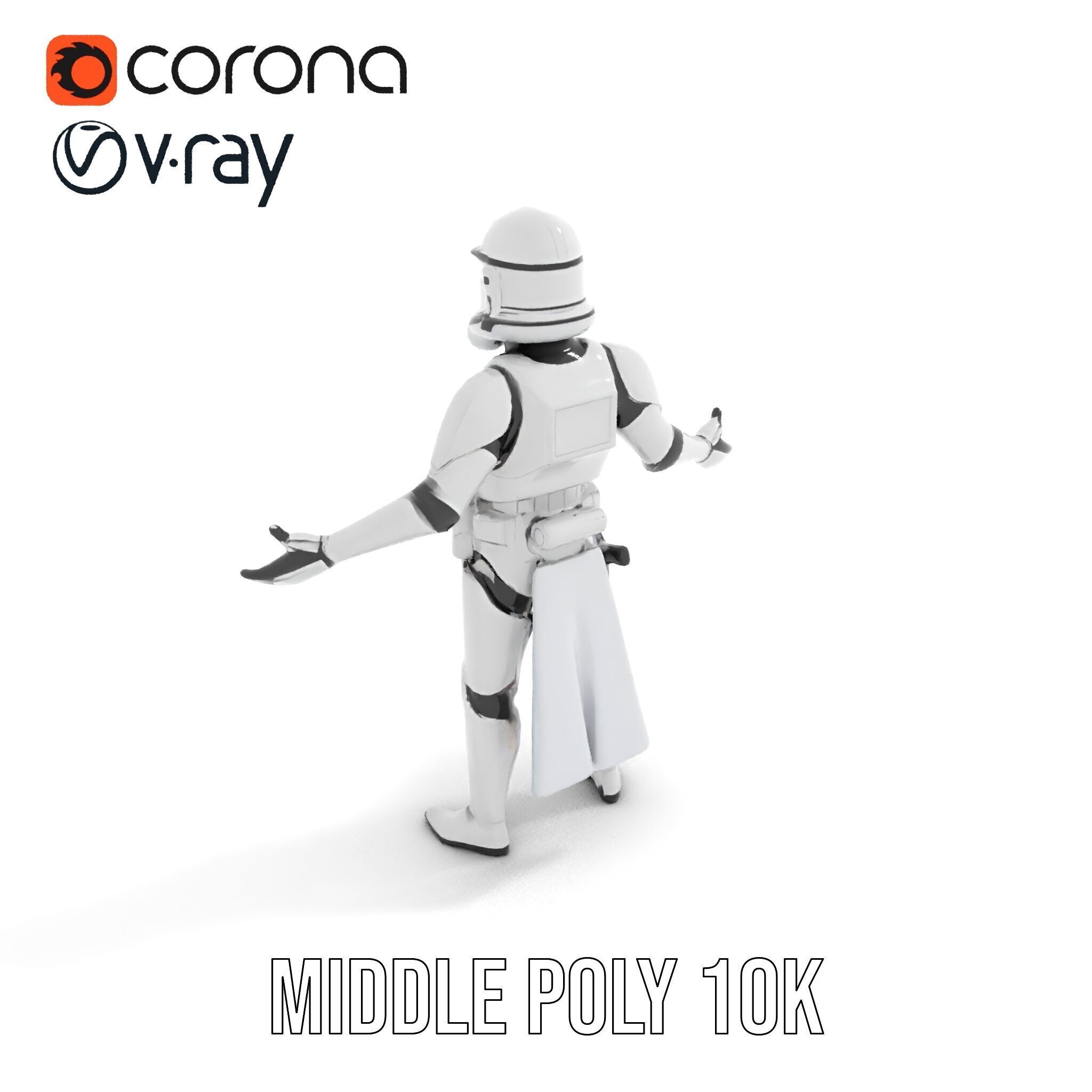 Modified SciFi Soldier Rigged and Animated Character Model Low-poly 3D model_17