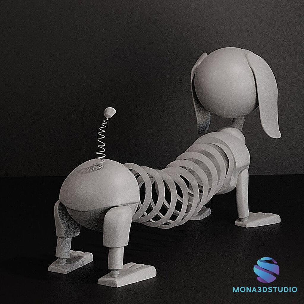Slinky Dog - Static 3D Printable Model - Toy Story 3D print model_4
