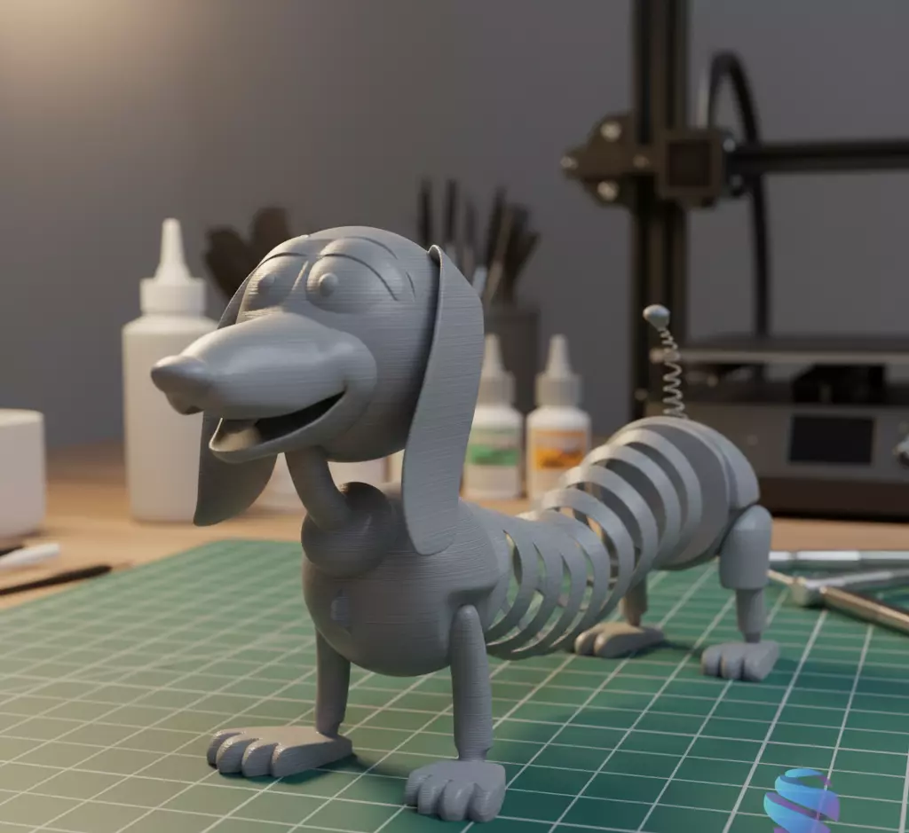 Slinky Dog - Static 3D Printable Model - Toy Story 3D print model_1
