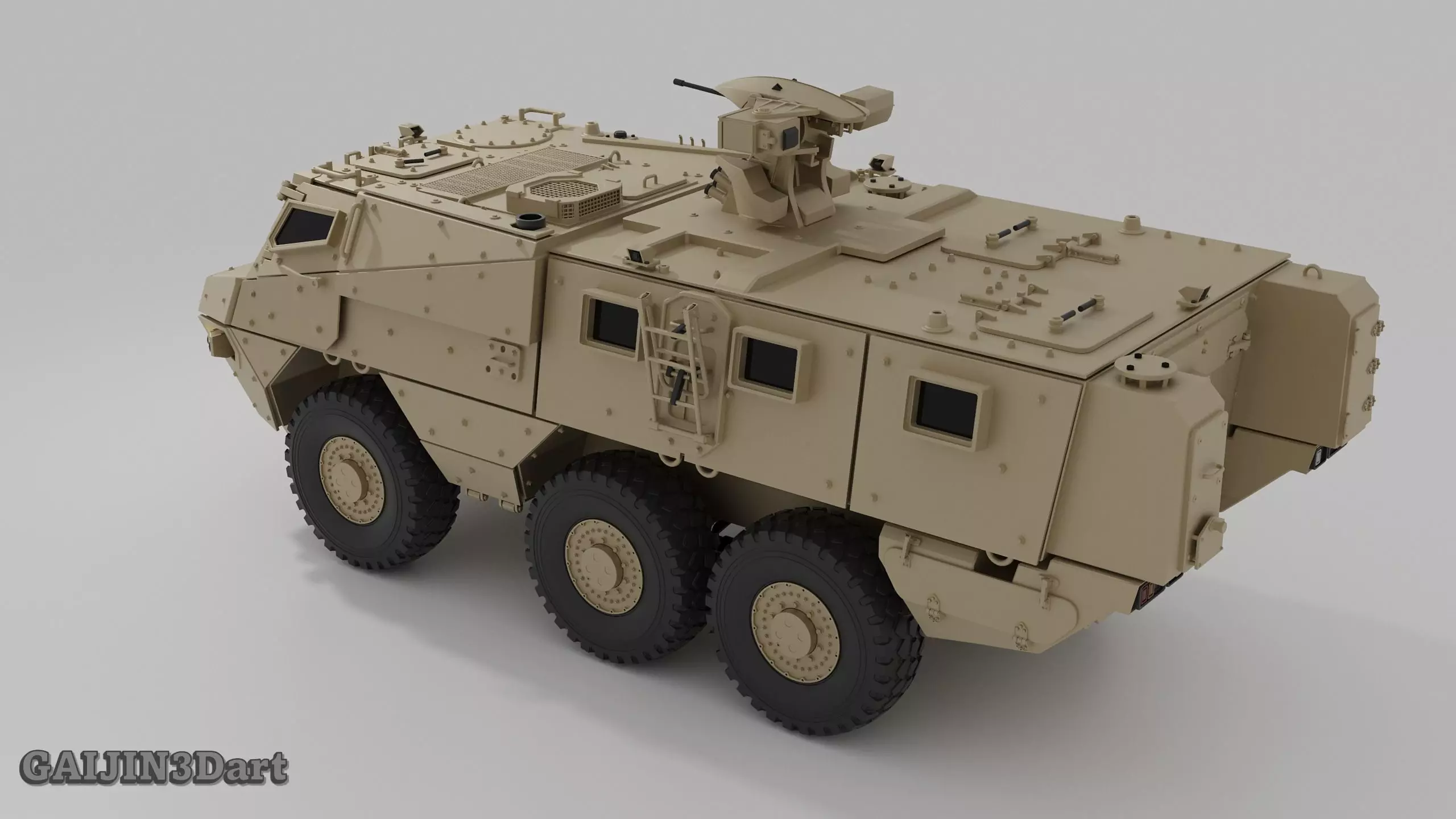 VAB MK3 6x6 Armored Vehicle 3D Printable Model 3D print model_9