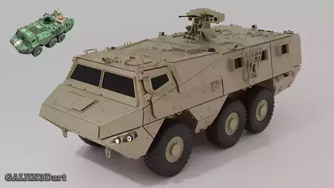 VAB MK3 6x6 Armored Vehicle 3D Printable Model