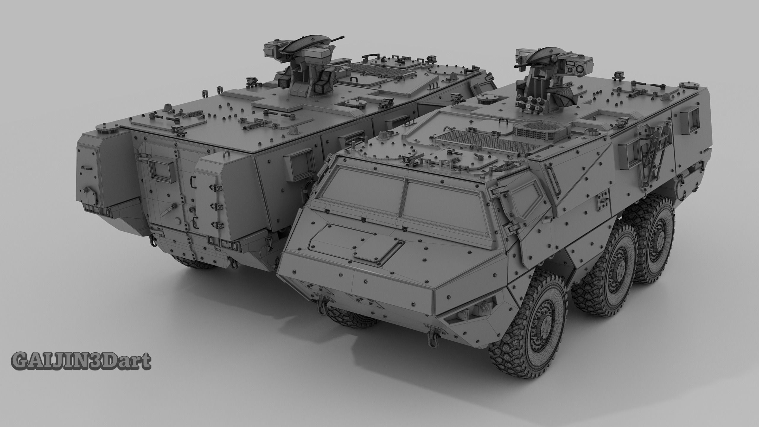 VAB MK3 6x6 Armored Vehicle 3D Printable Model 3D print model_10