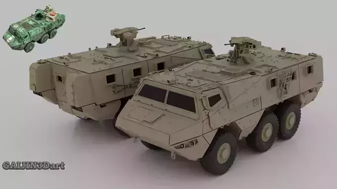 VAB MK3 6x6 Armored Vehicle 3D Printable Model 3D print model