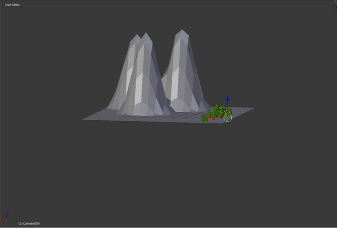 Simple low poly barebones scene