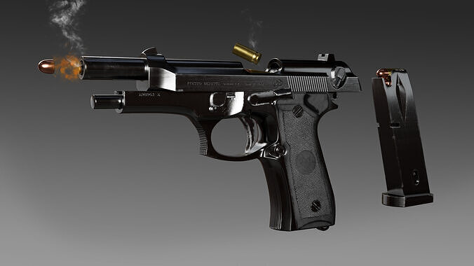 Berreta M9 Low-poly 3D model