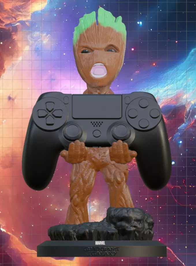 Angry Groot Joystick Controller Stand 3D print model
