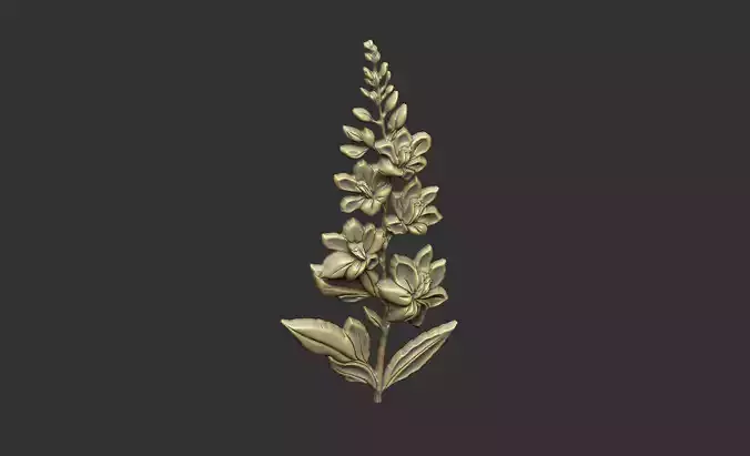 Mullein Foxglove cnc design floral organic petal