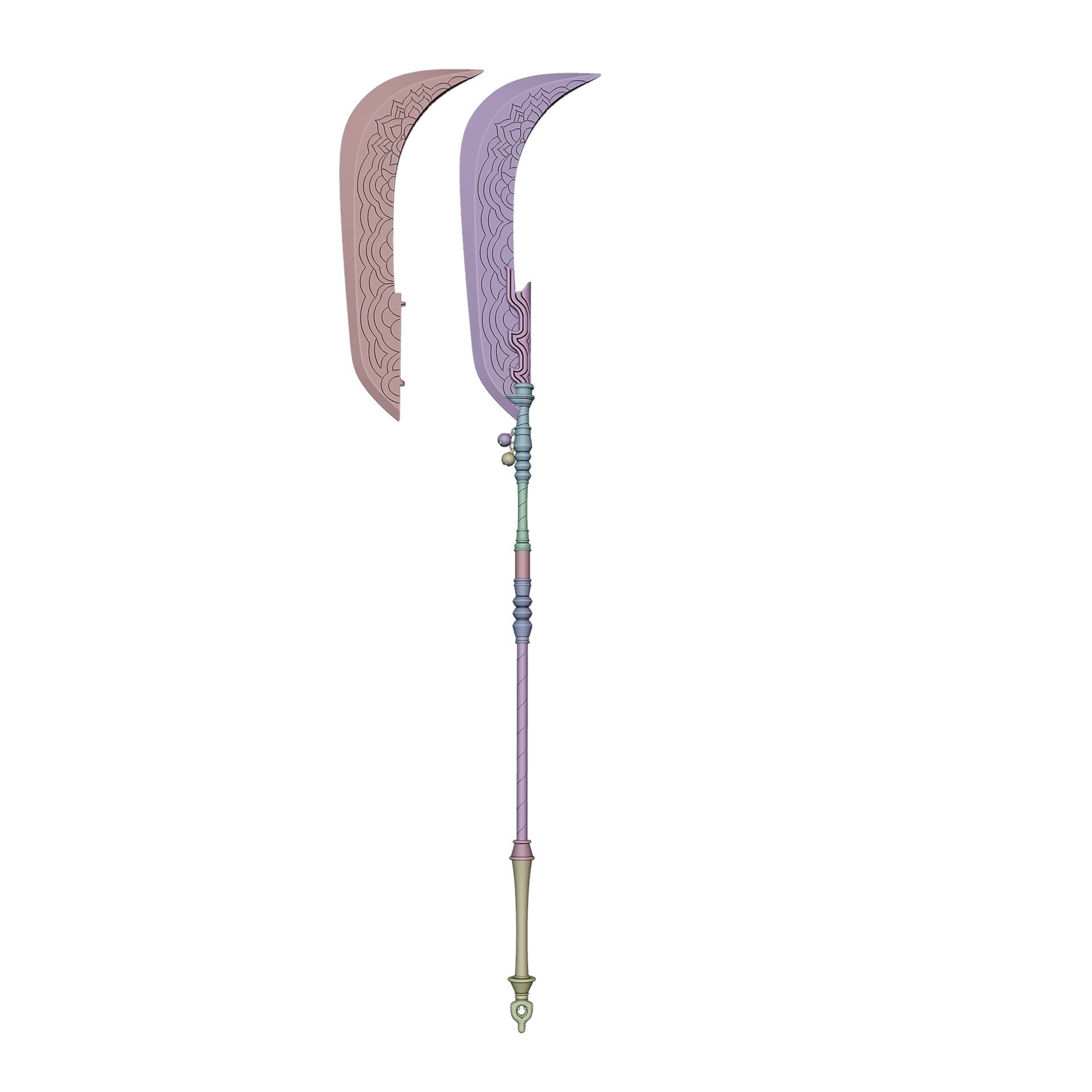 Mira Cosplay Go Dok Woldo Glaive weapon Kpop Demon Hunters 3D print model_20