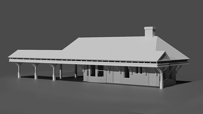 Croton North Train Station High Detail Historic NY Replica  Low-poly 3D print model
