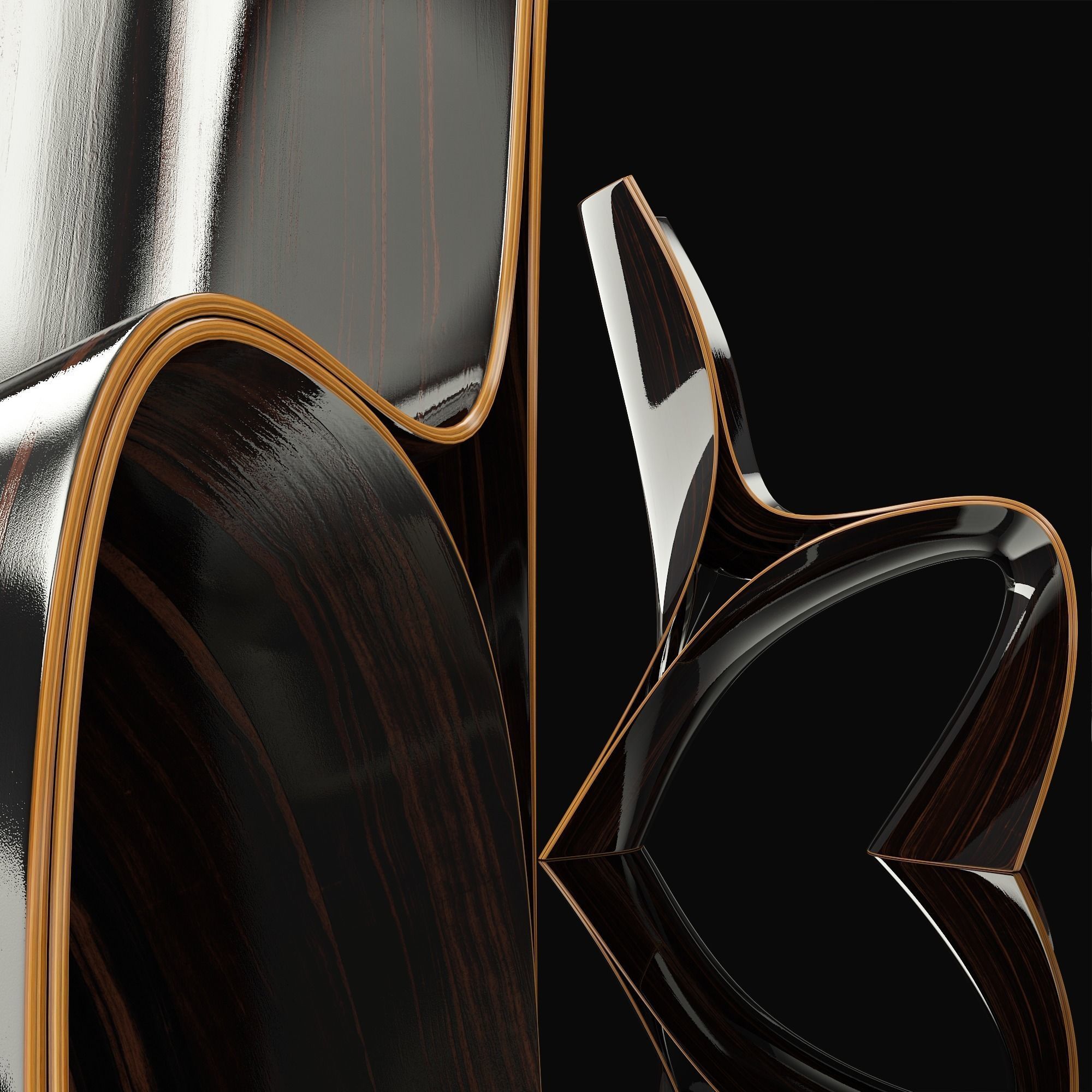 Three Skin Chair 3D model_1