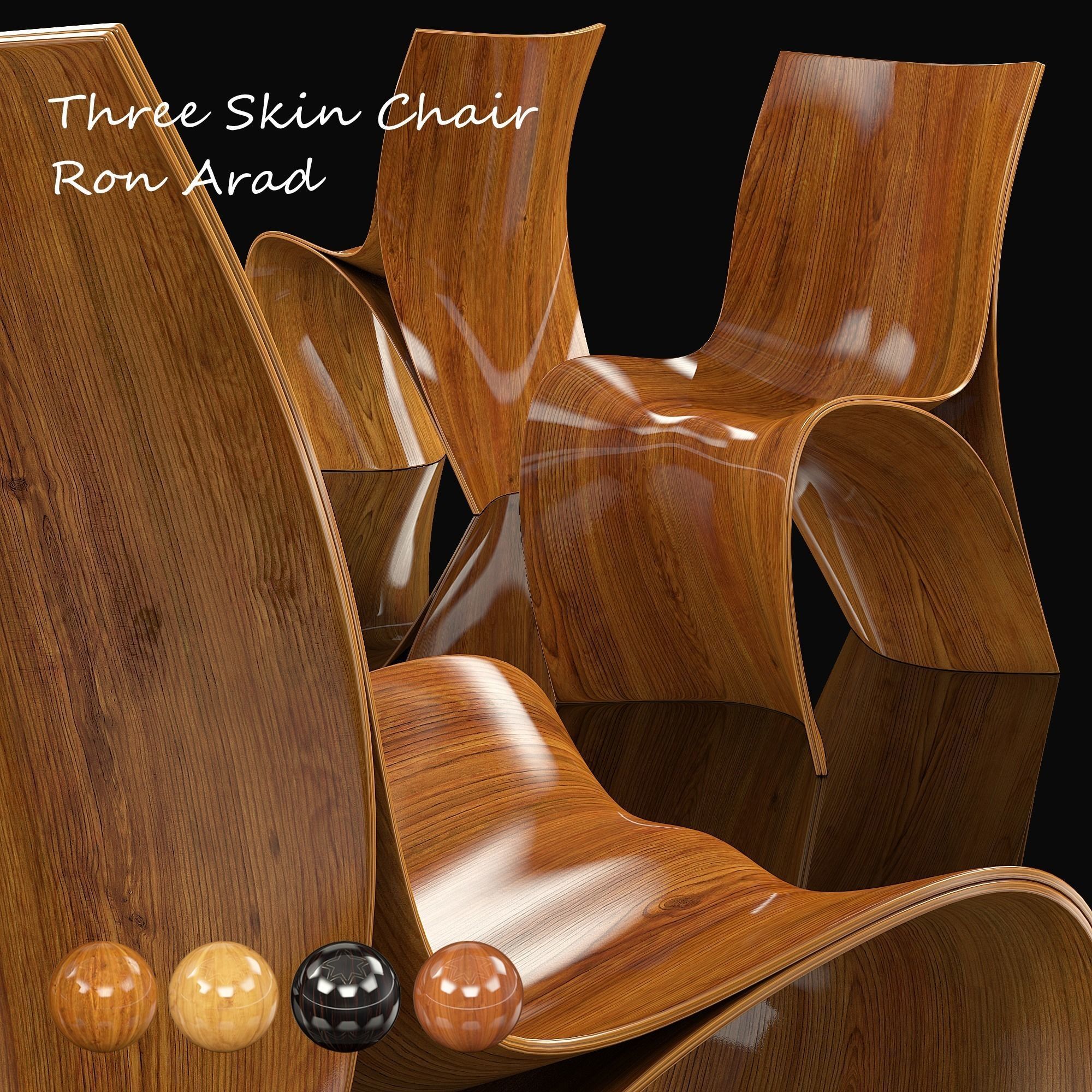Three Skin Chair 3D model_0