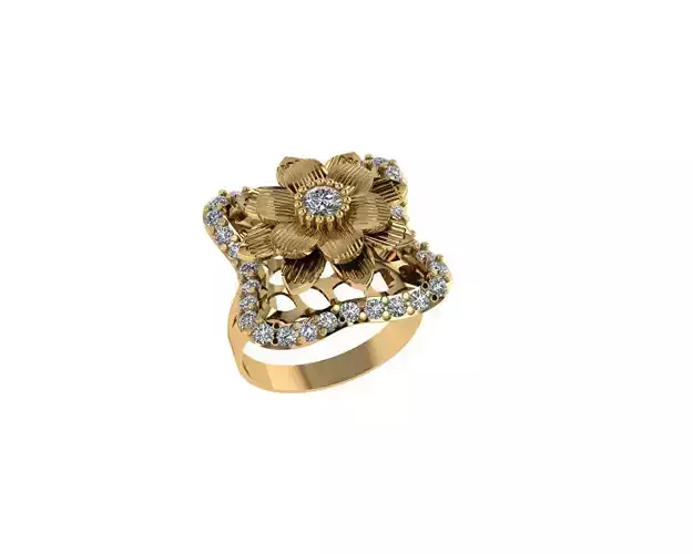 Flower Fashion Rings 3D print model
