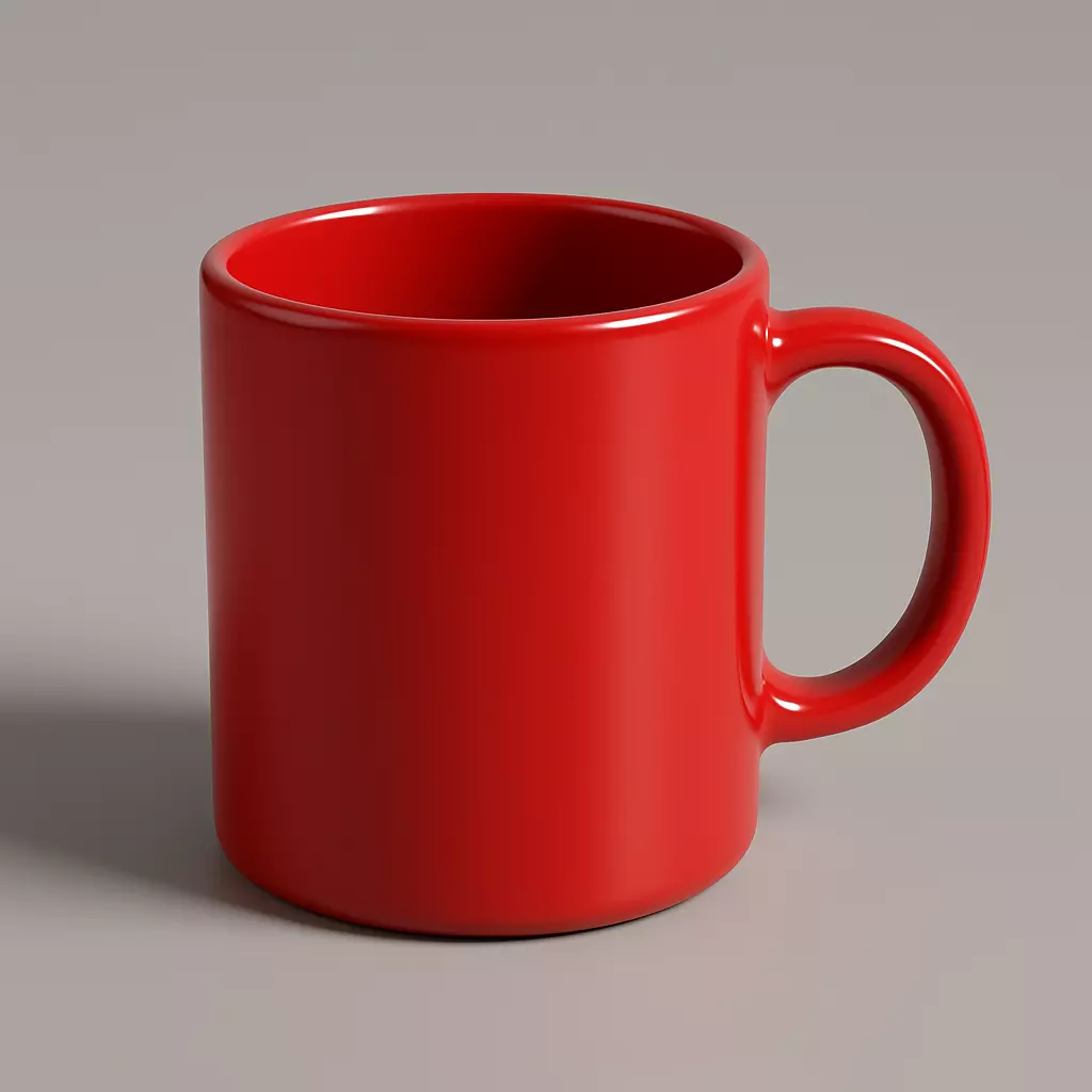Red Ceramic Mug 3D Model 3D model_0