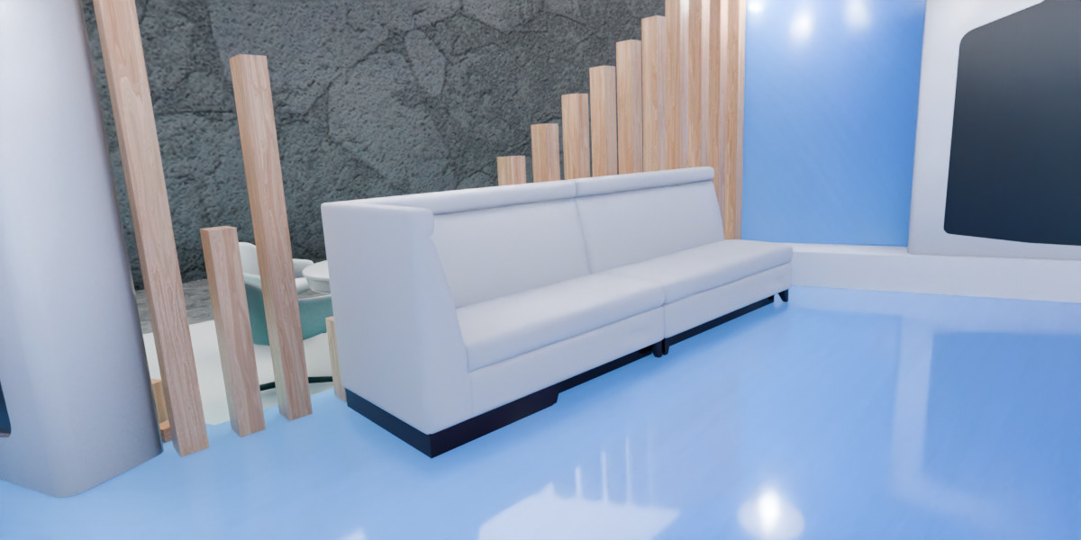 Modern Double Story Exhibition Booth Blender Scene 3D model_10