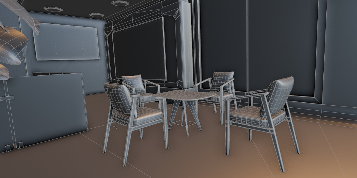 Modern Double Story Exhibition Booth Blender Scene 3D model_22