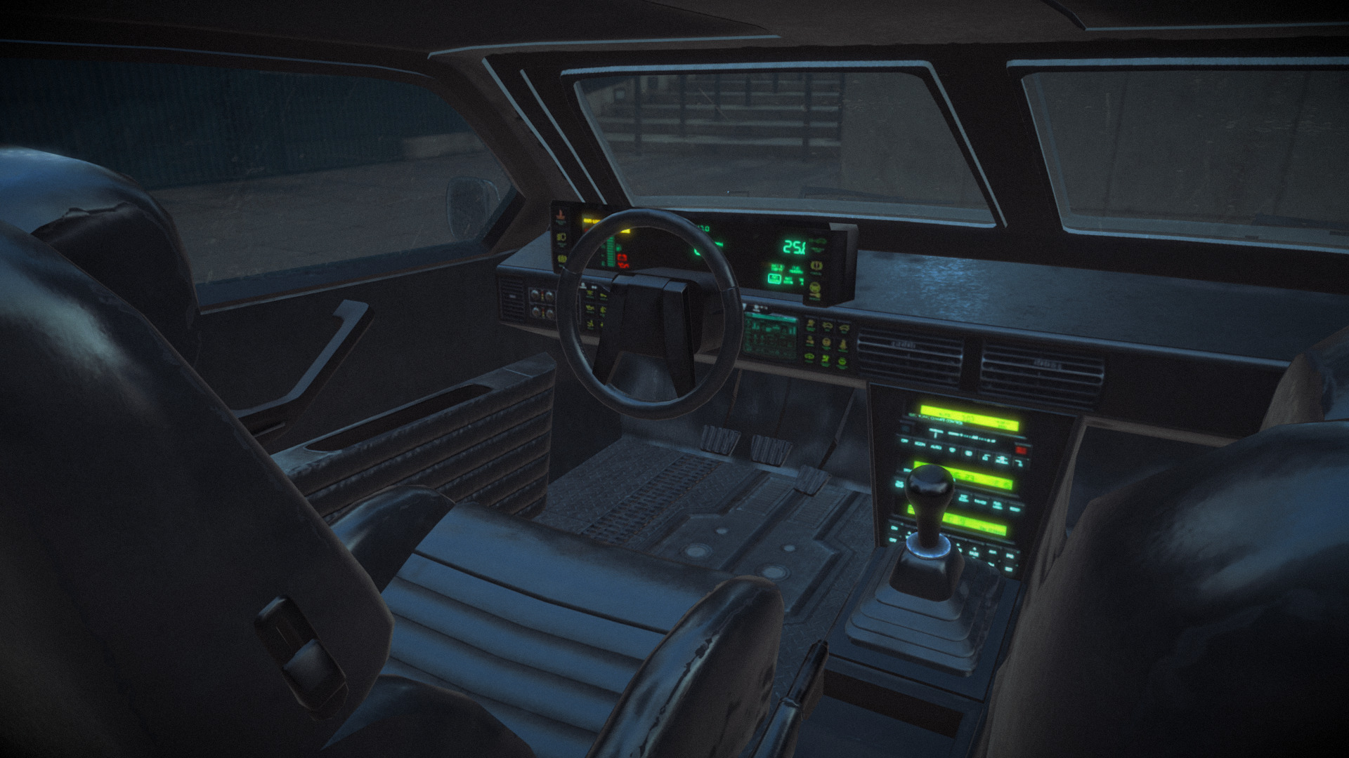 Futuristic Police Car Low-poly 3D model_10