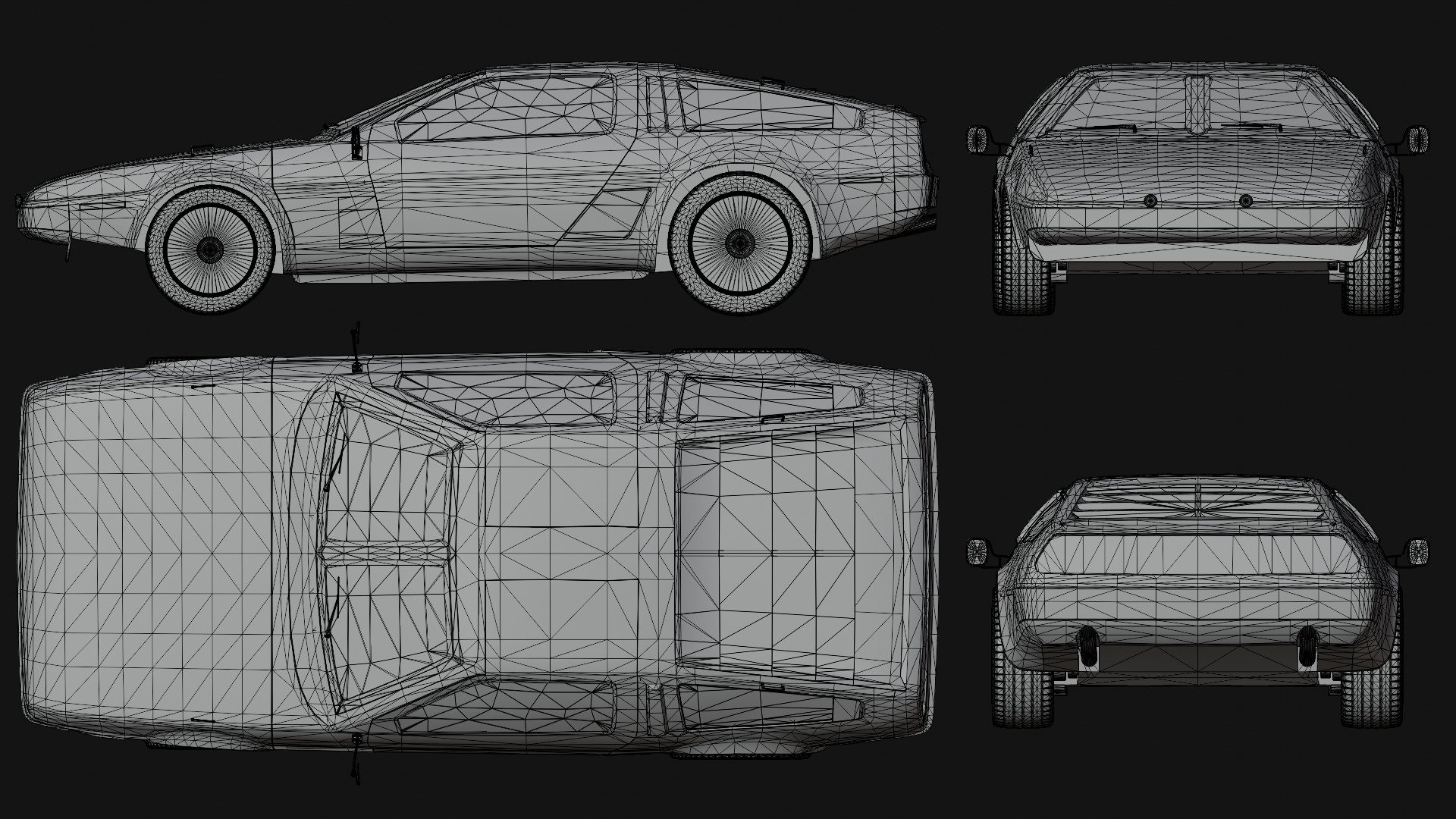 Futuristic Police Car Low-poly 3D model_4