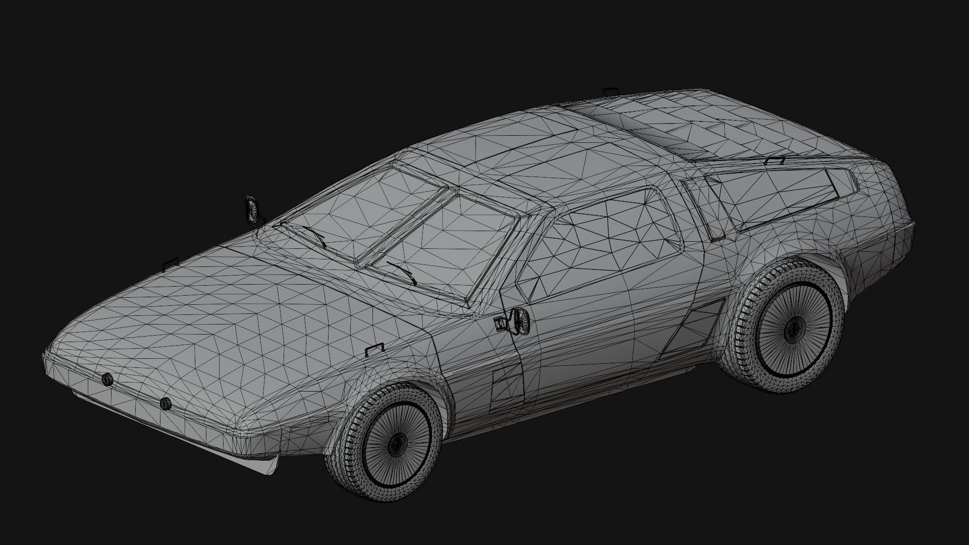 Futuristic Police Car Low-poly 3D model_2