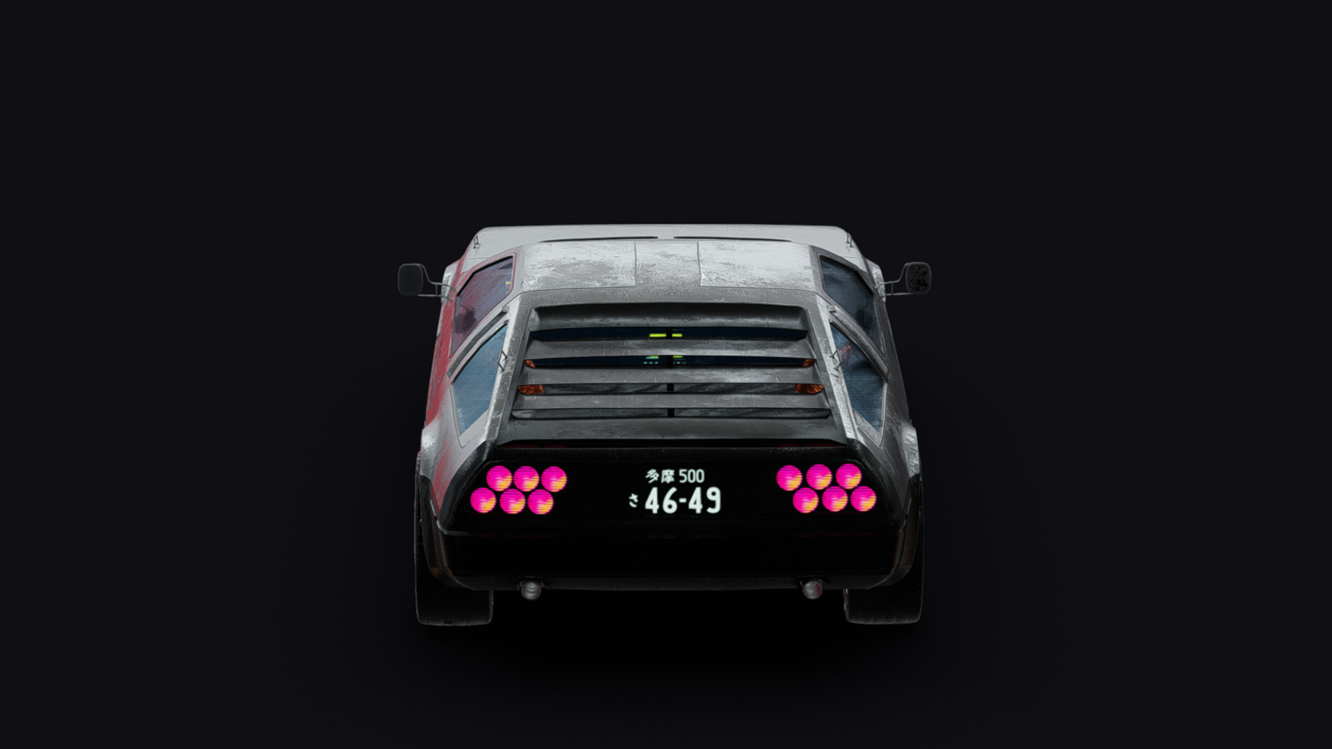 Futuristic Police Car Low-poly 3D model_6