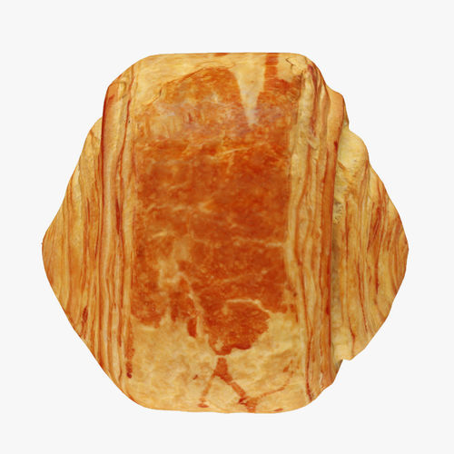 Pain au chocolat Low-poly 3D model 6