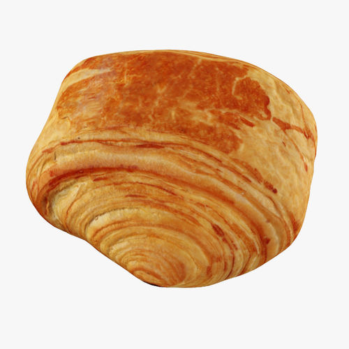 Pain au chocolat Low-poly 3D model 7