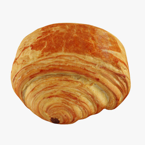 Pain au chocolat Low-poly 3D model 3